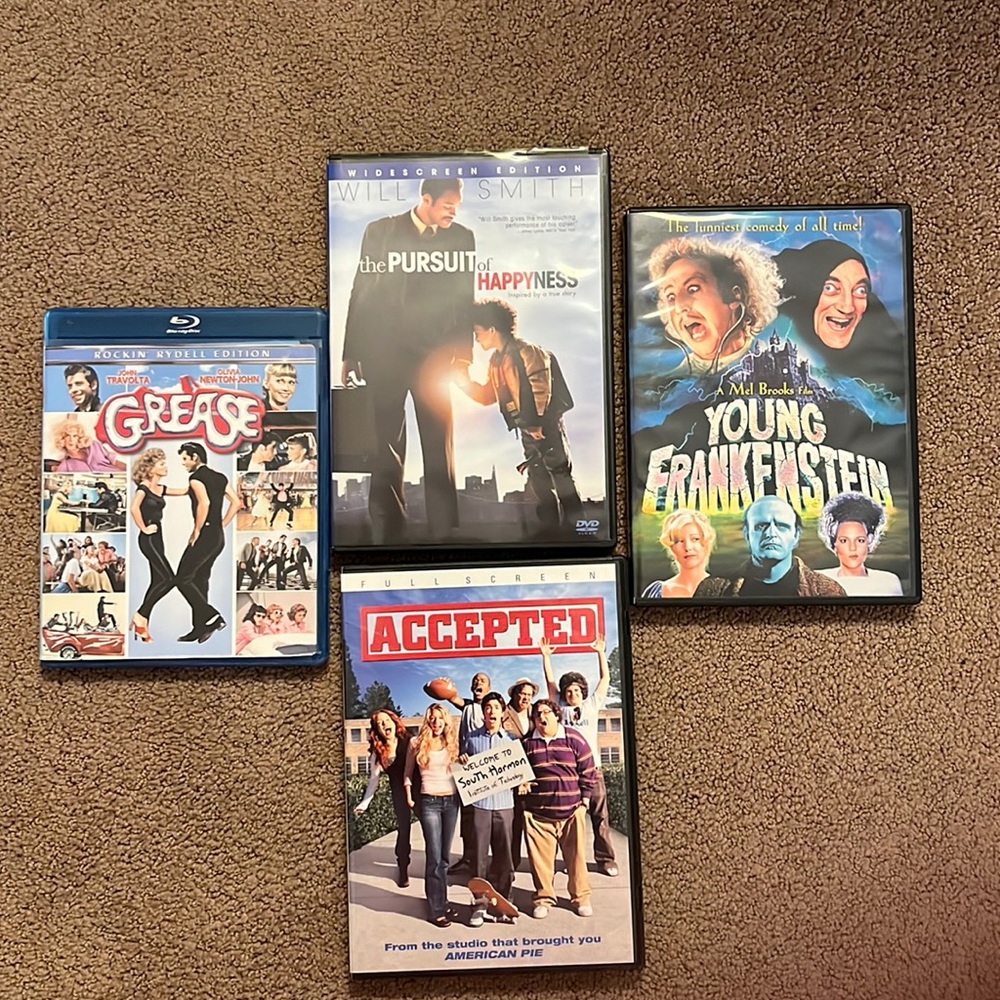 A bundle of four dvds 📀❤️😊